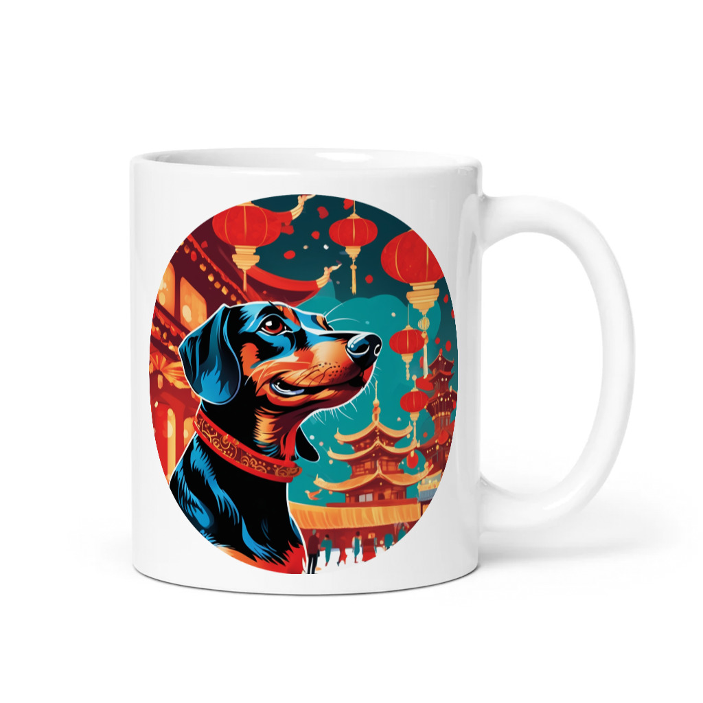 PugMug Custom Black Dachshund Mug