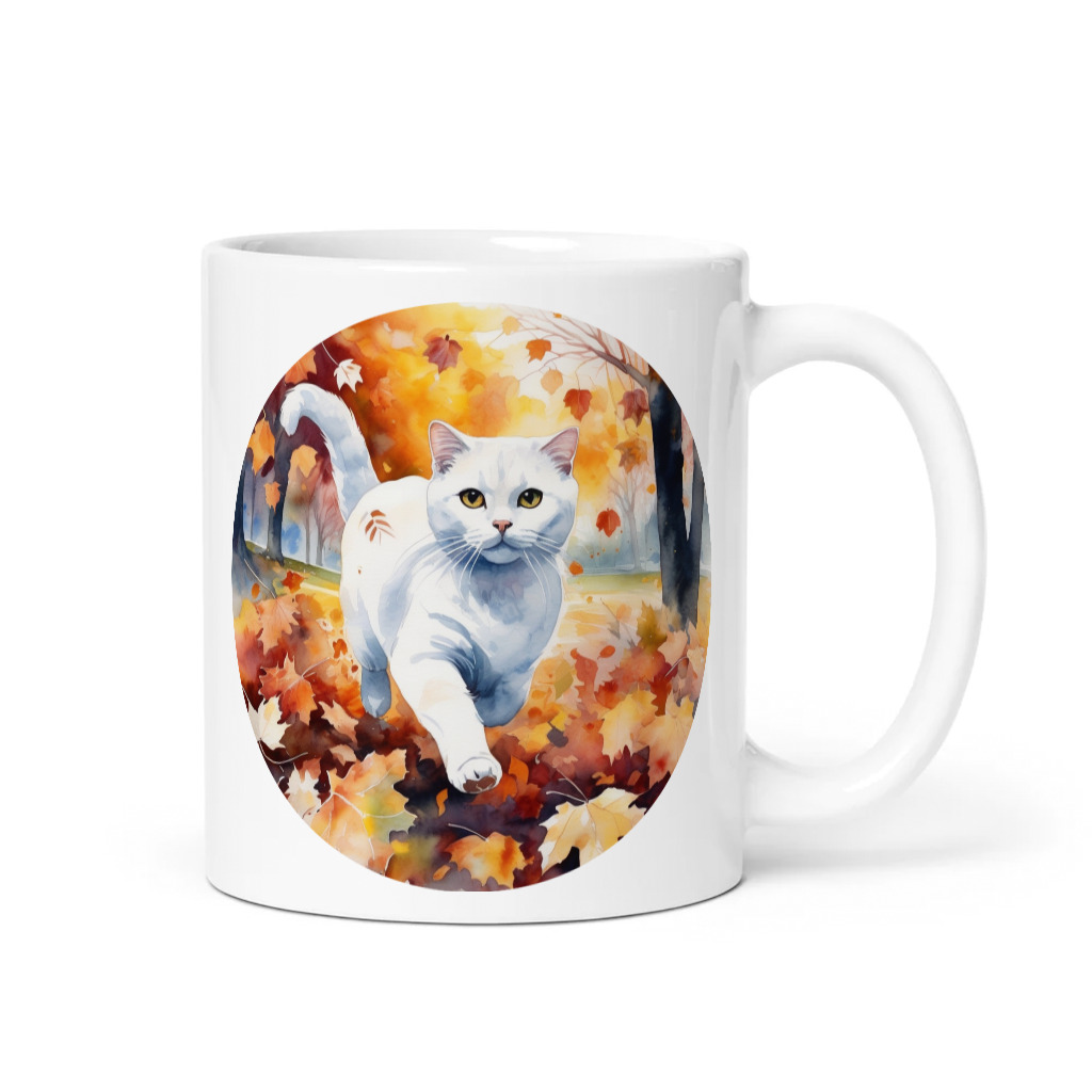 PugMug Custom White Scottish Fold Cat Mug