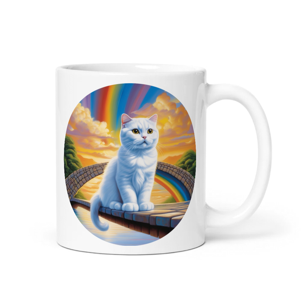 PugMug Custom White Scottish Fold Cat Mug