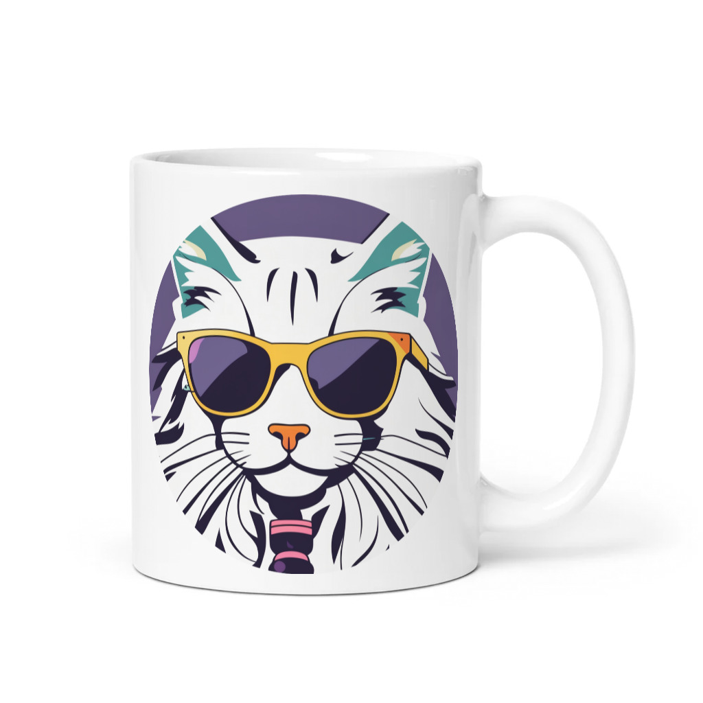 PugMug Custom White Maine Coon Cat Mug