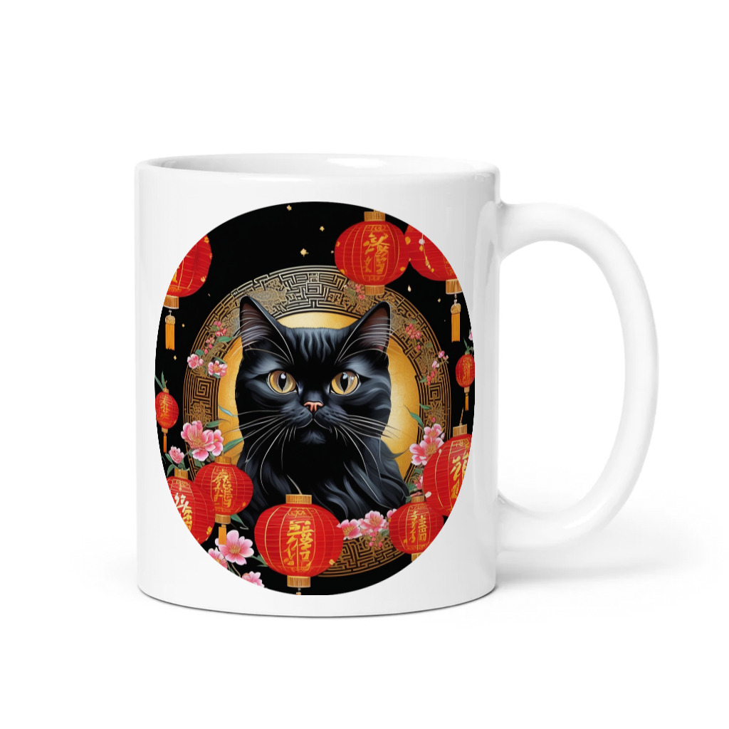 PugMug Custom Black Persian Cat Mug