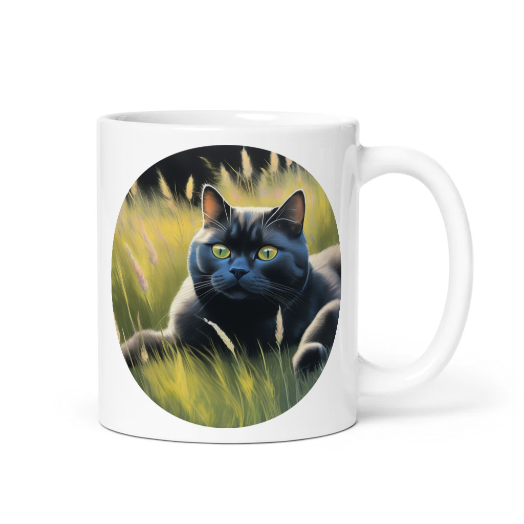 PugMug Custom Black British Shorthair Cat Mug