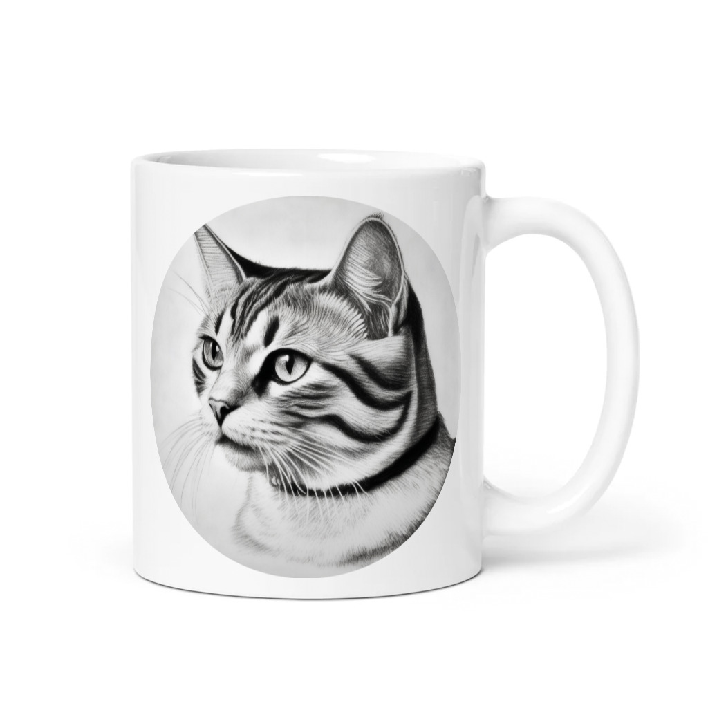 PugMug Custom White American Shorthair Cat Mug