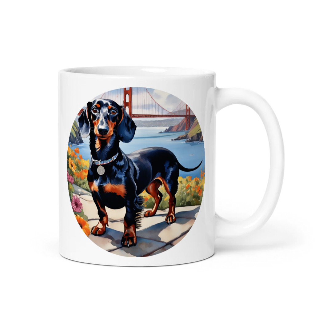 PugMug Custom Black Dachshund Mug