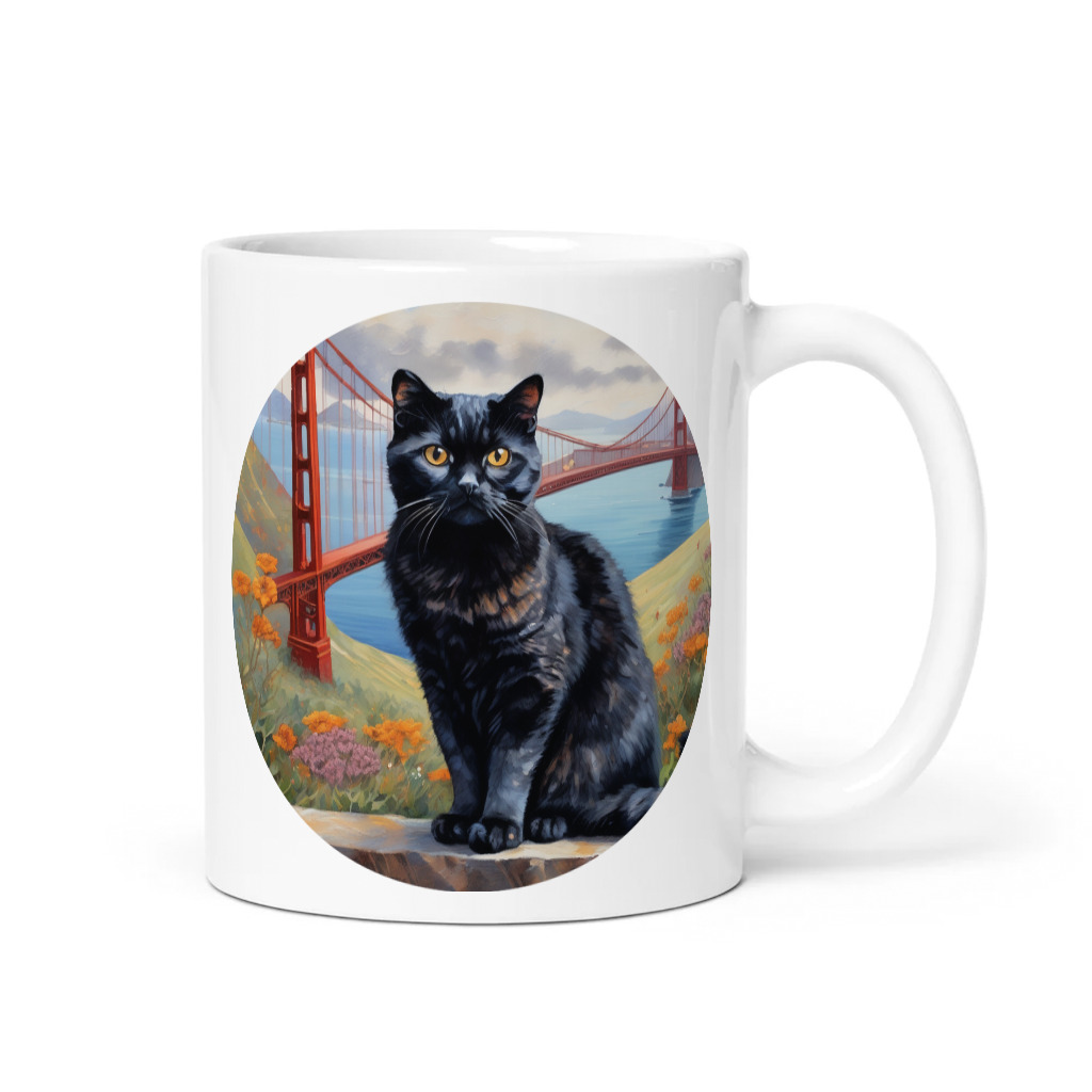 PugMug Custom Black Scottish Fold Cat Mug