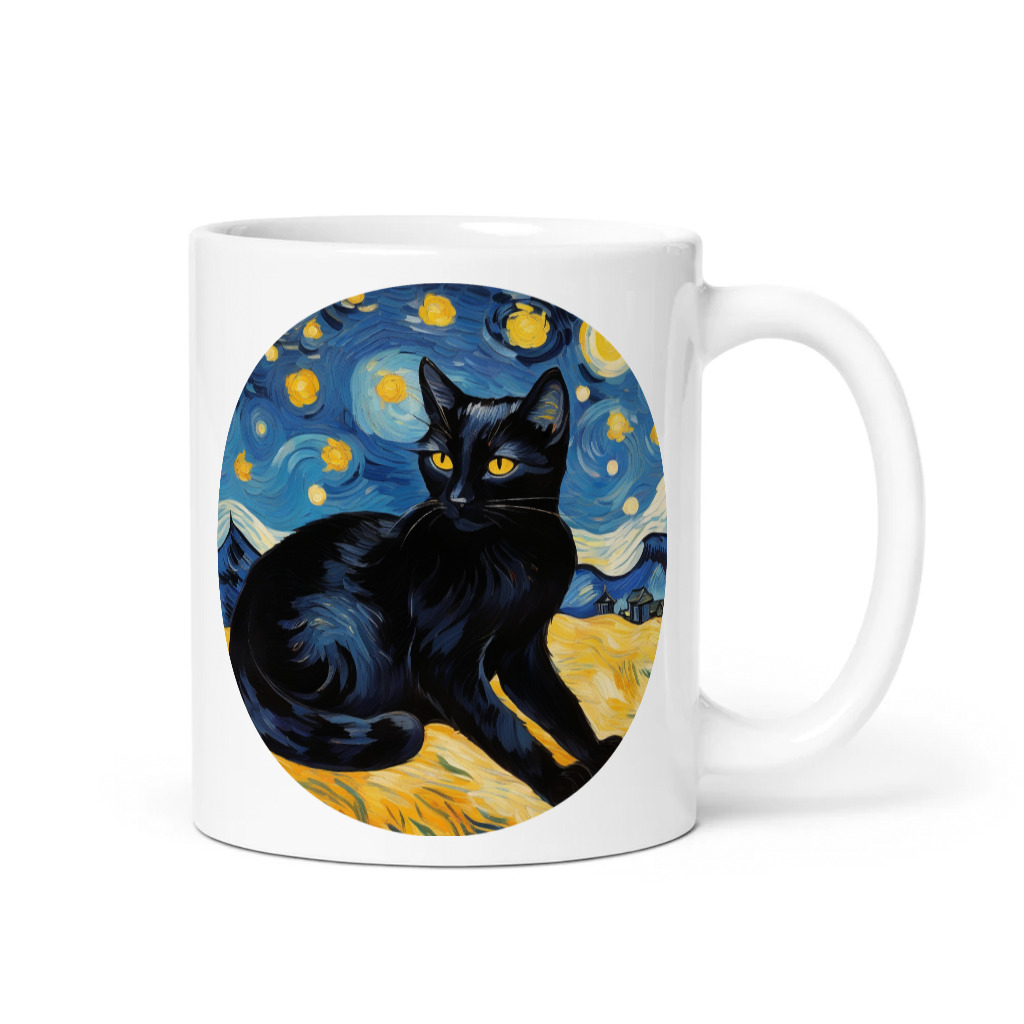 PugMug Custom Black Companion Cat Mug