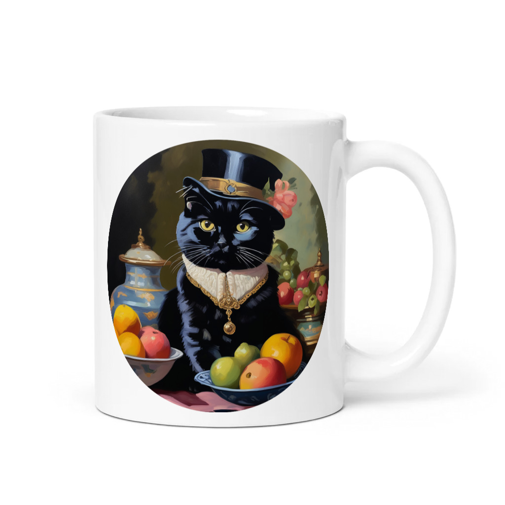 PugMug Custom Black Scottish Fold Cat Mug