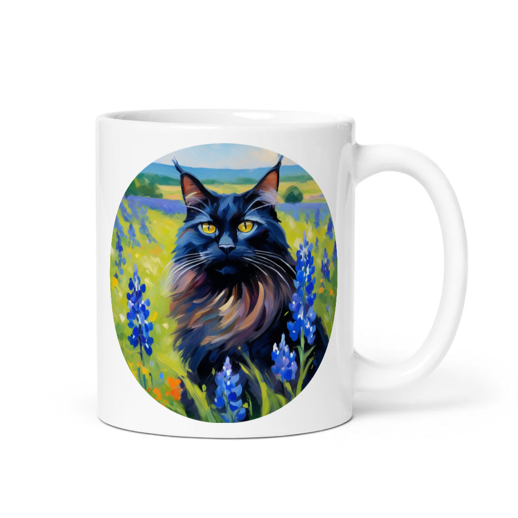 PugMug Custom Black Maine Coon Cat Mug