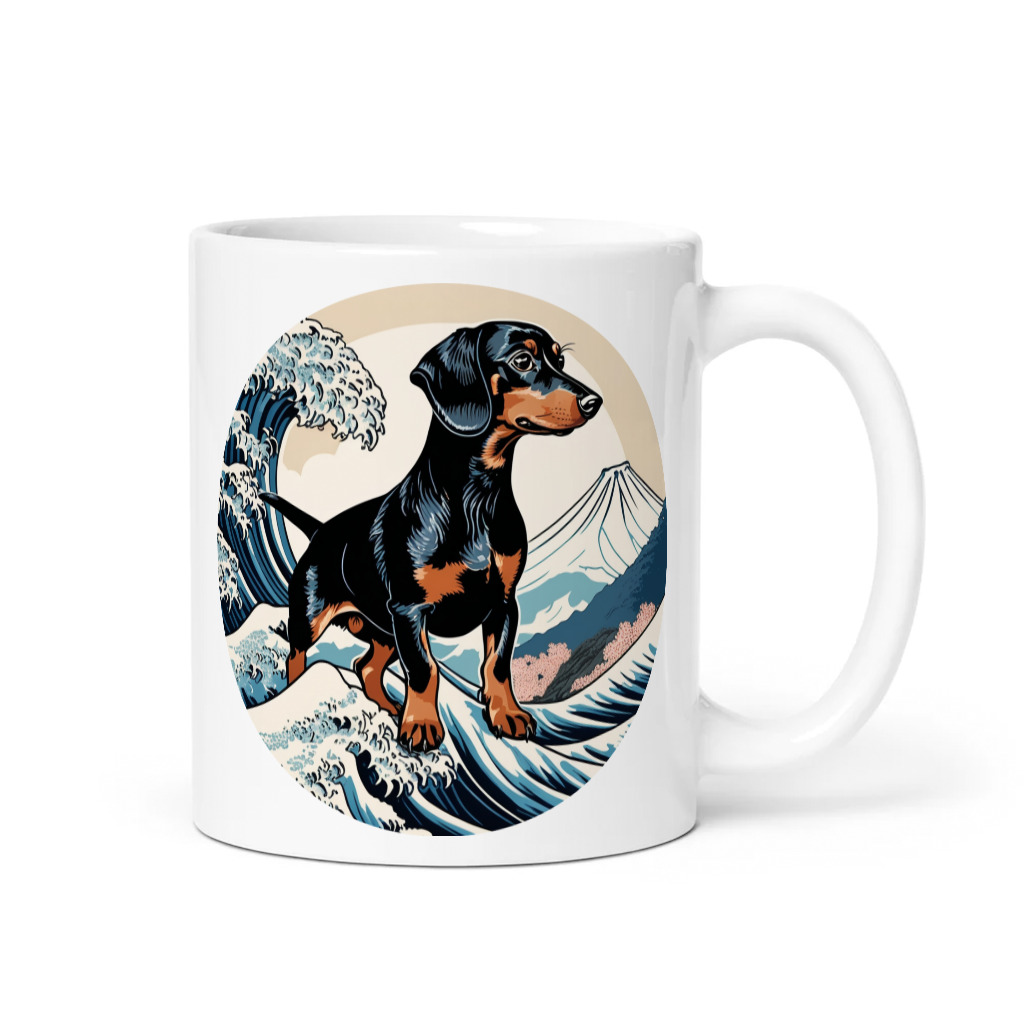 PugMug Custom Black Dachshund Mug