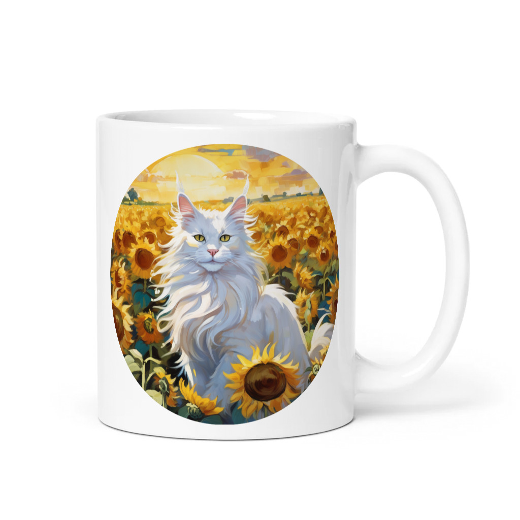 PugMug Custom White Maine Coon Cat Mug