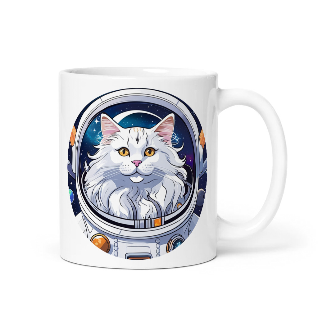 PugMug Custom White Maine Coon Cat Mug