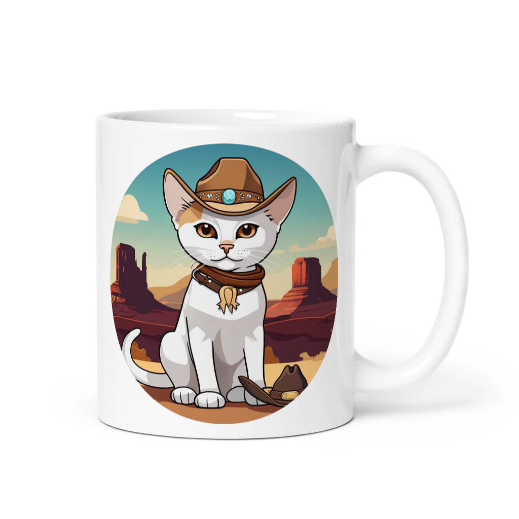 PugMug Custom White Abyssinian Cat Mug
