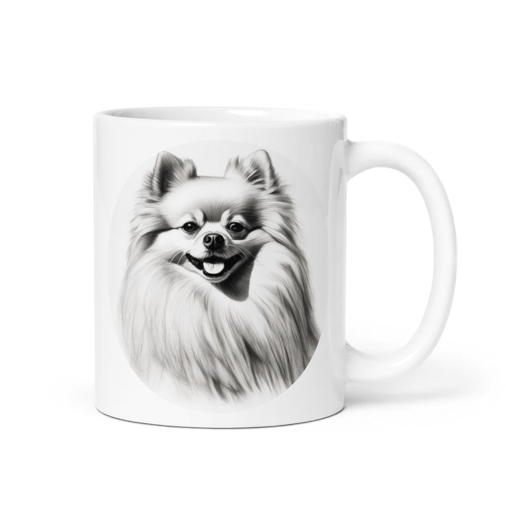 PugMug Custom White Pomeranian Mug