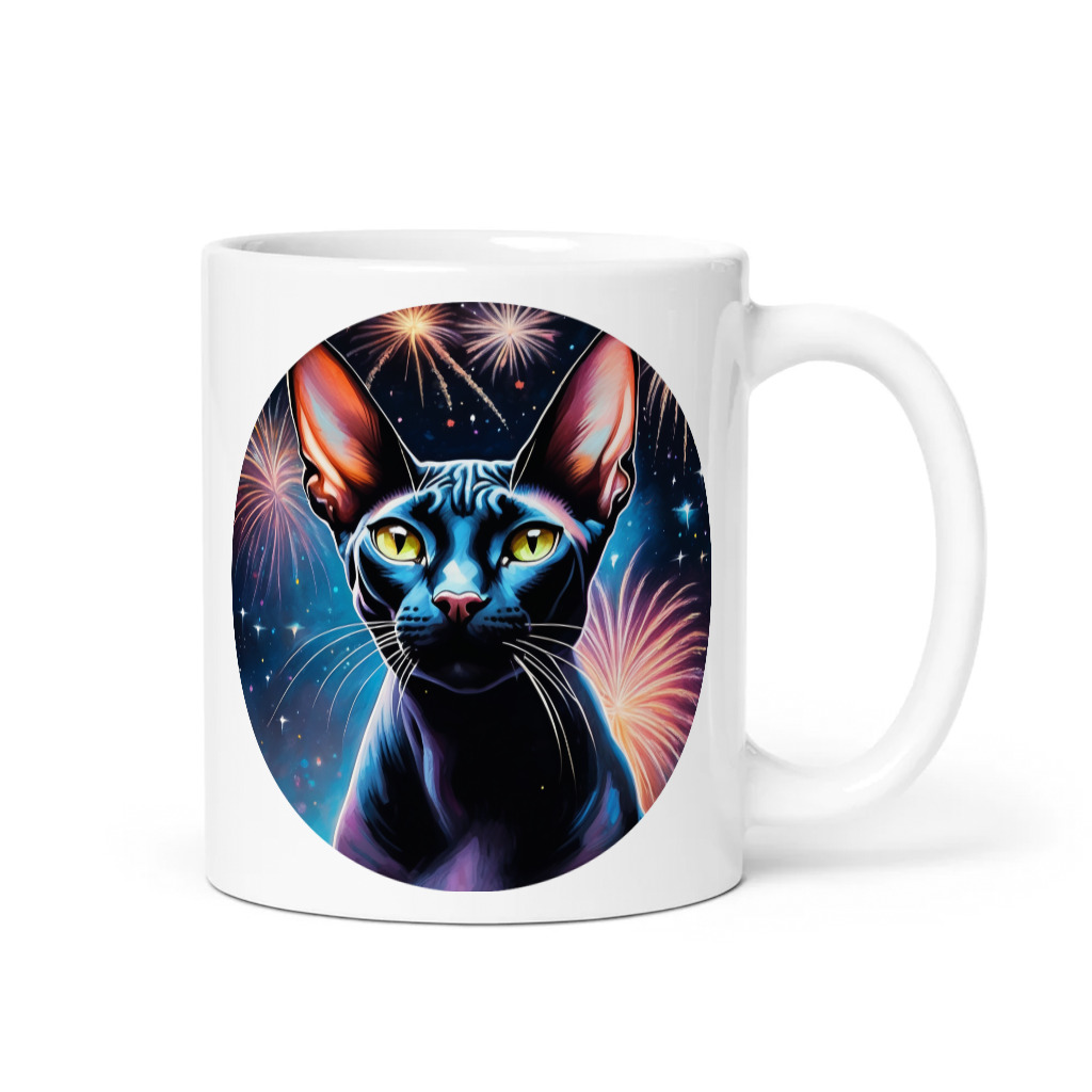 PugMug Custom Black Sphynx Cat Mug