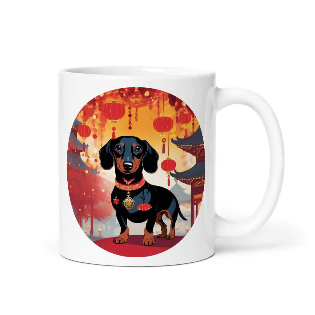 PugMug Custom Black Dachshund Mug