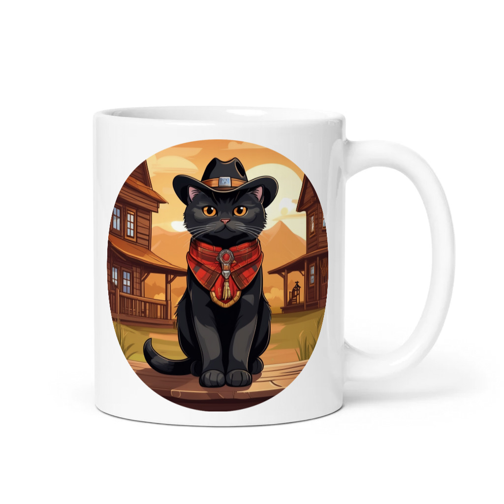 PugMug Custom Black Scottish Fold Cat Mug