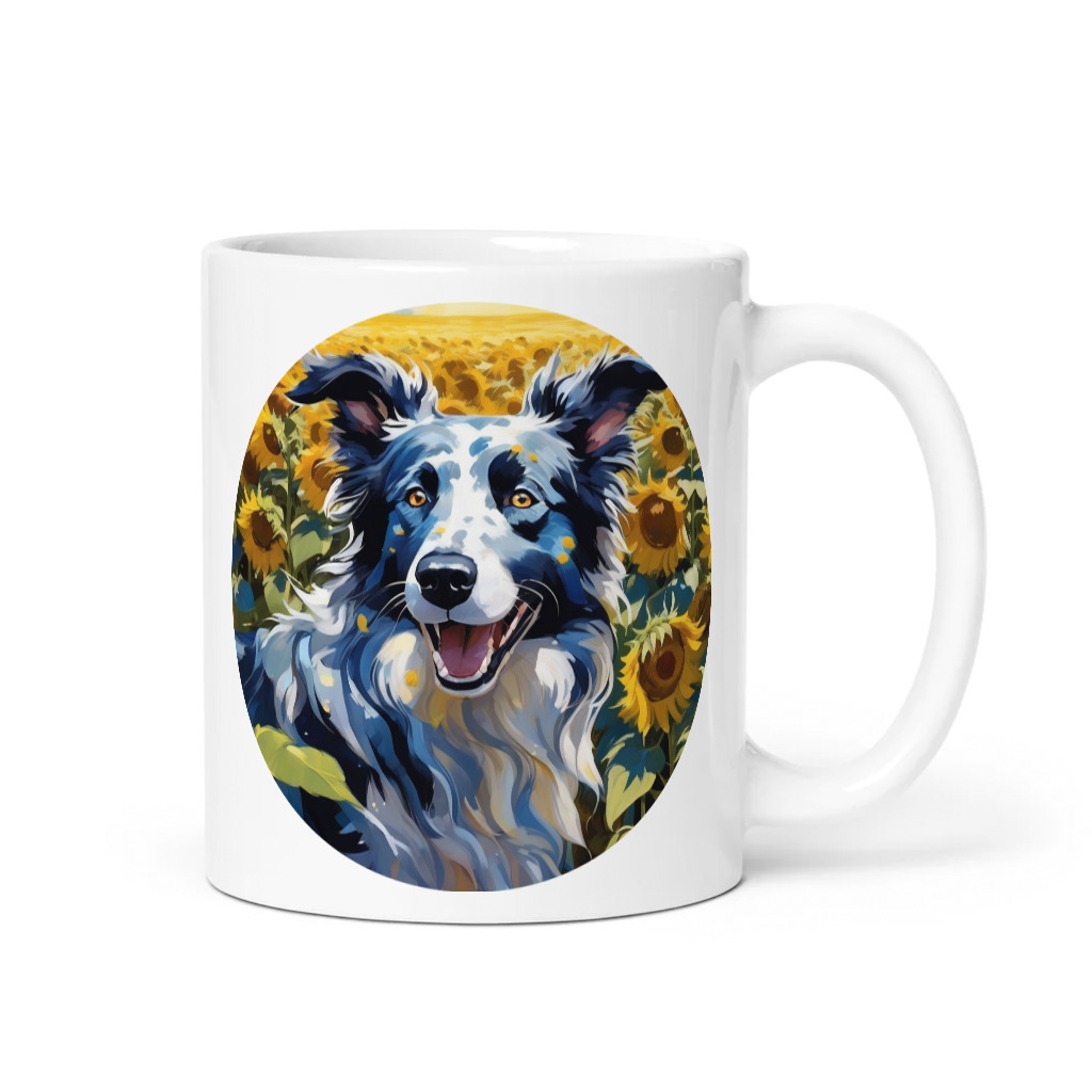 PugMug Custom Blue Merle Border Collie Mug