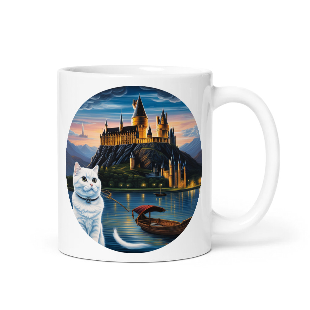 PugMug Custom White Scottish Fold Cat Mug