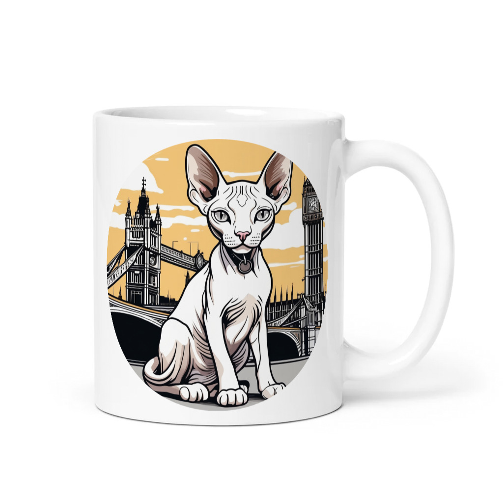 PugMug Custom White Sphynx Cat Mug