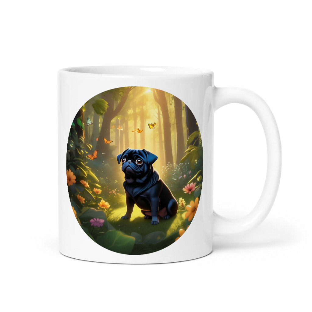 PugMug Custom Black Pug Mug