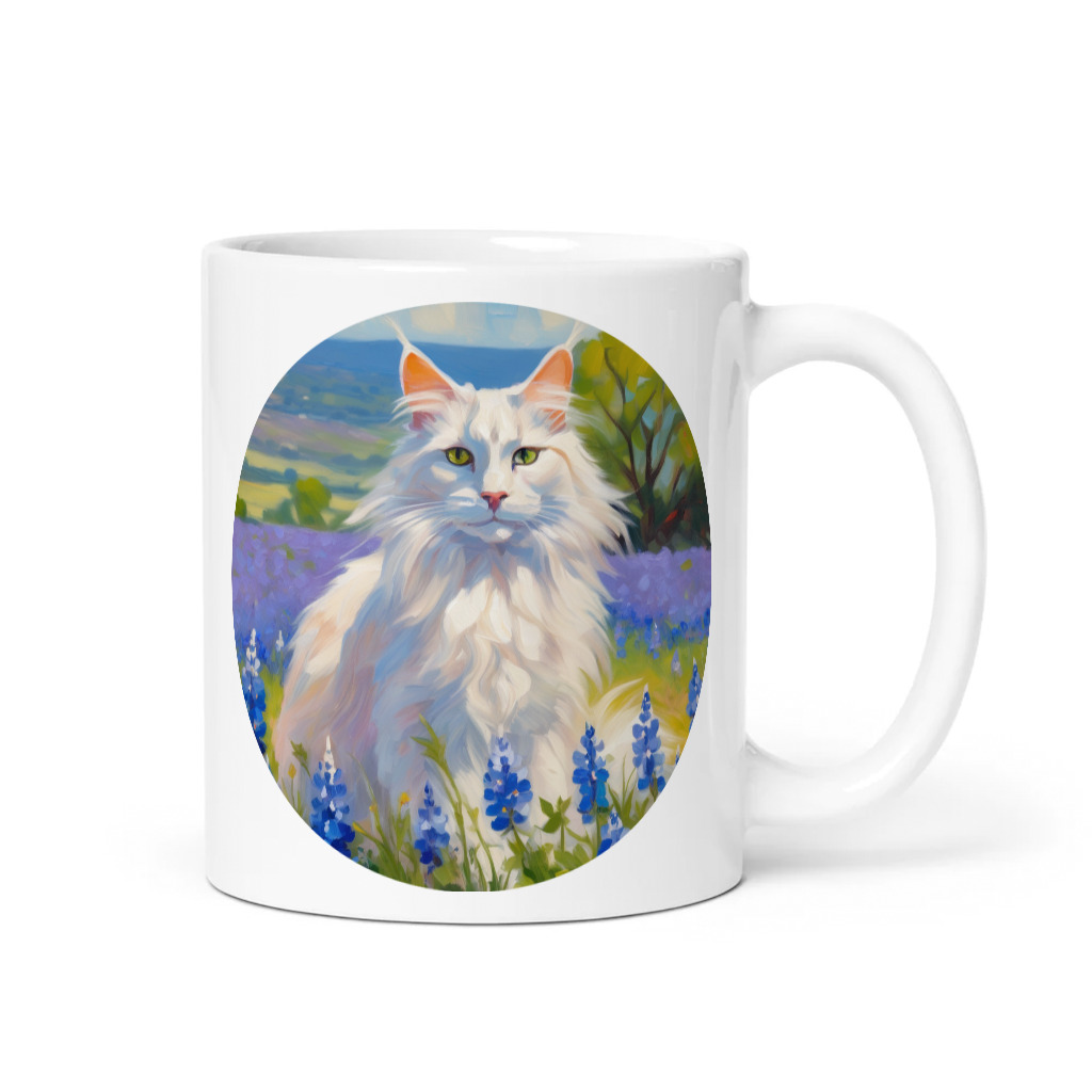 PugMug Custom White Maine Coon Cat Mug