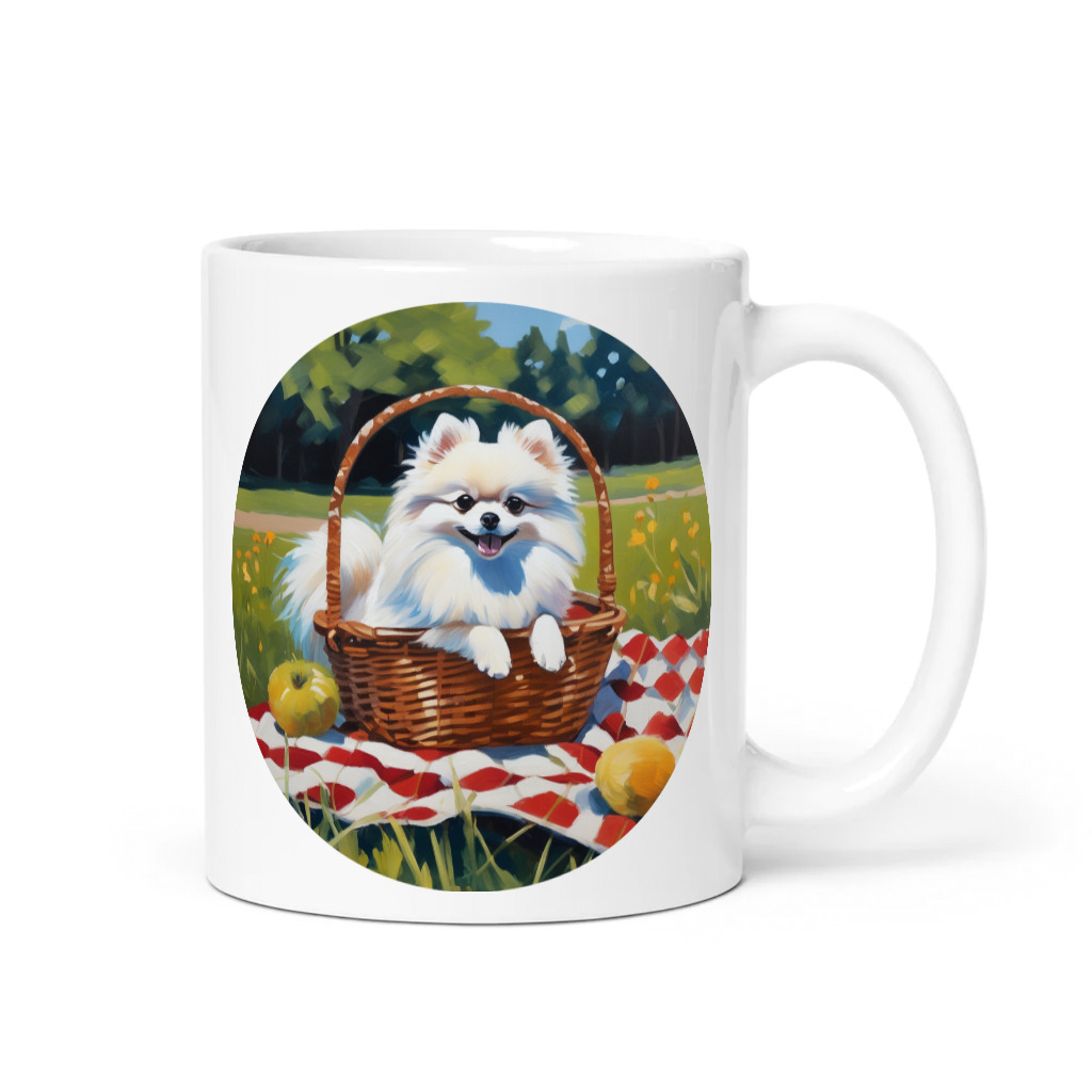 PugMug Custom White Pomeranian Mug