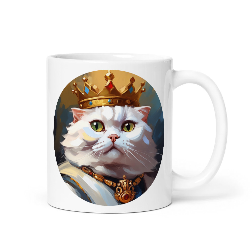 PugMug Custom White Scottish Fold Cat Mug