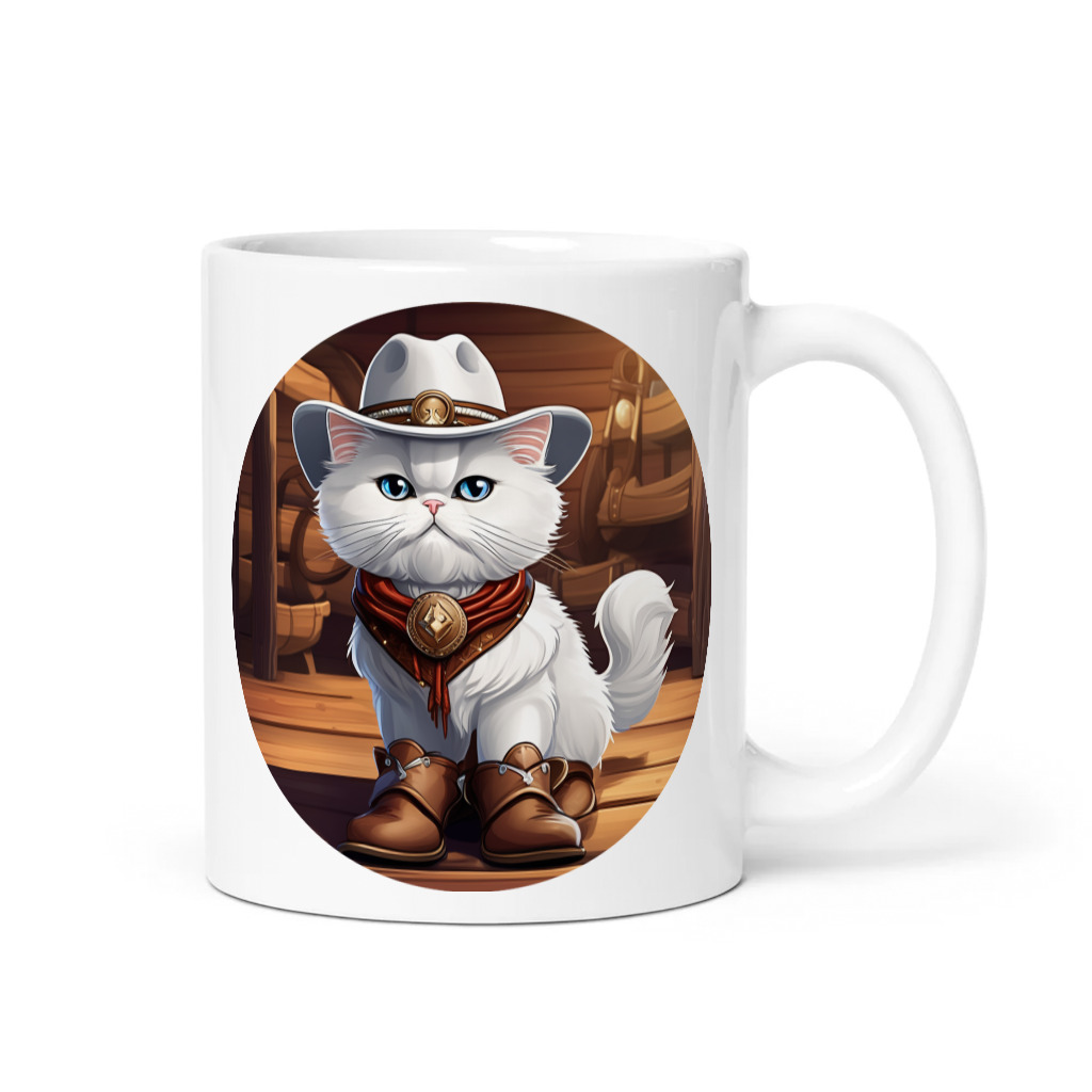 PugMug Custom White Persian Cat Mug