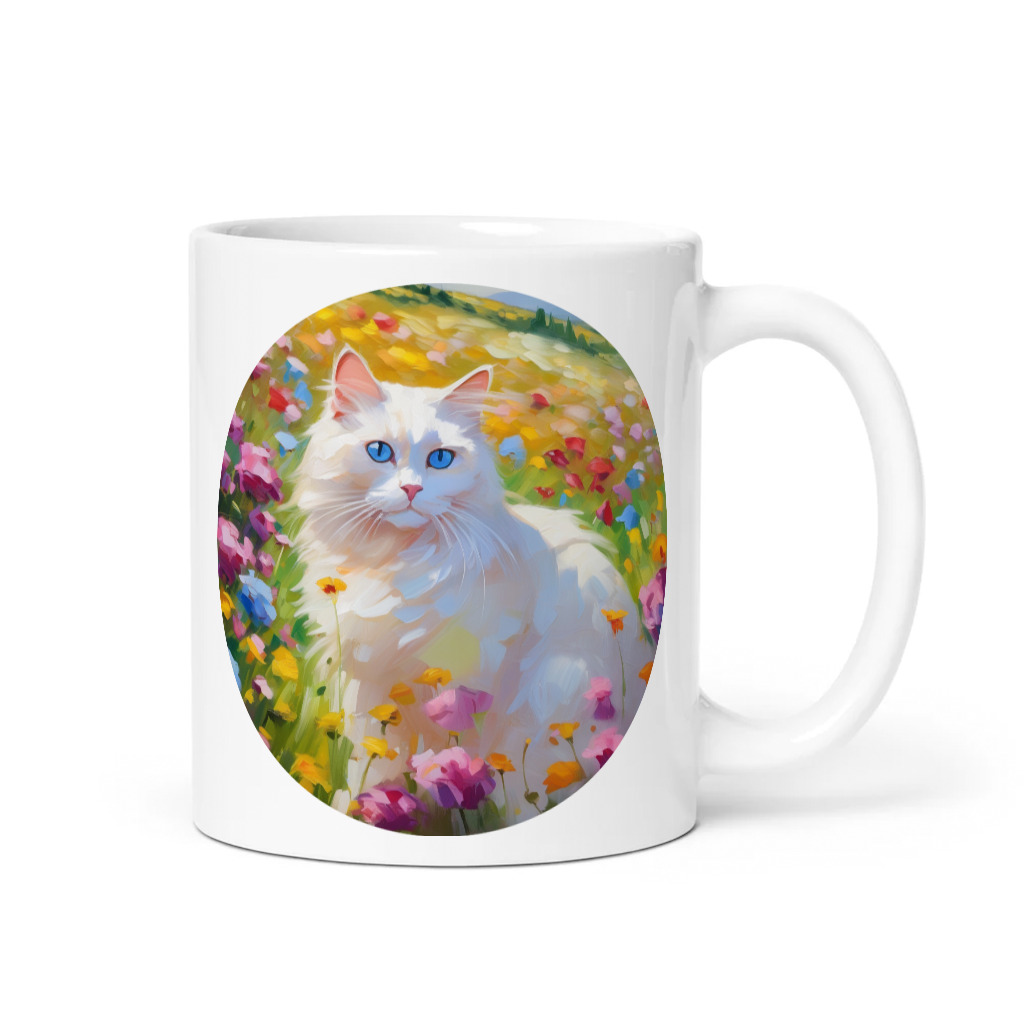 PugMug Custom White Ragdoll Cat Mug