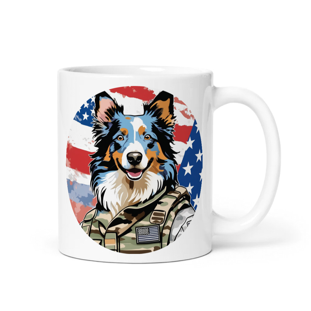 PugMug Custom Blue Merle Border Collie Mug