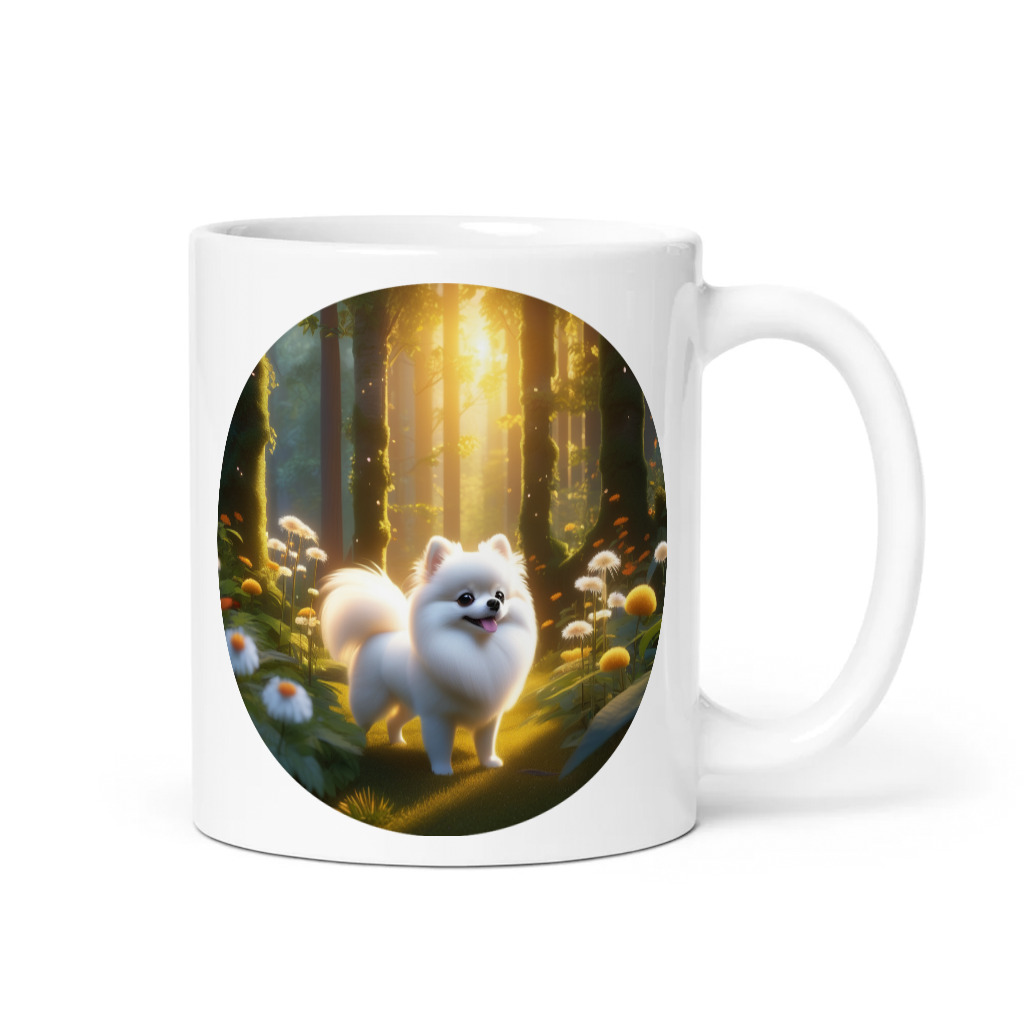 PugMug Custom White Pomeranian Mug