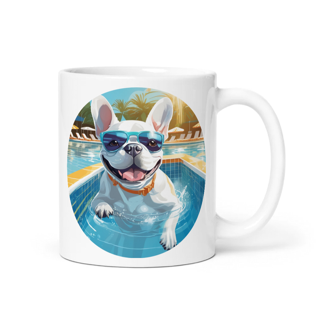 PugMug Custom White French Bulldog Mug
