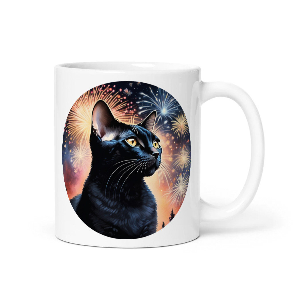 PugMug Custom Black Devon Rex Cat Mug