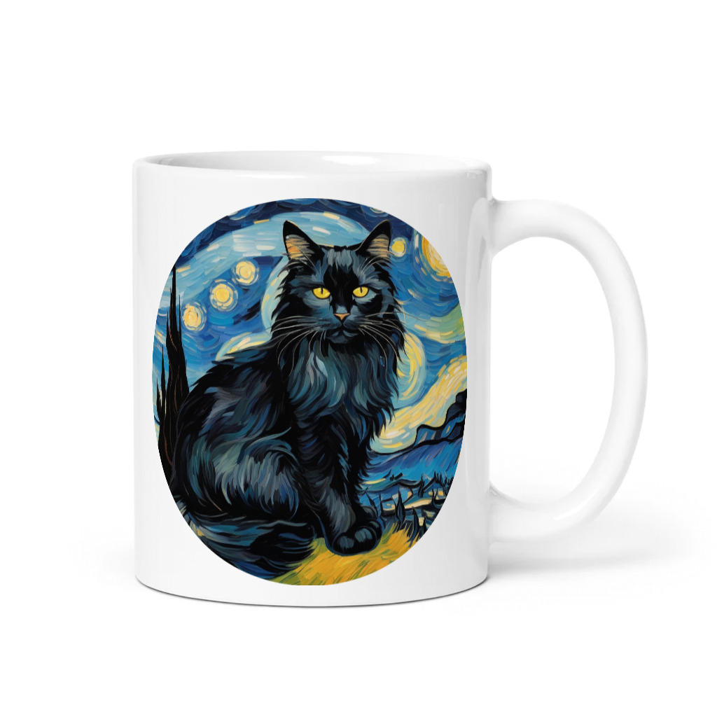 PugMug Custom Black Maine Coon Cat Mug