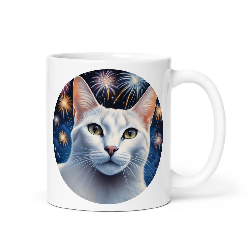 PugMug Custom White Abyssinian Cat Mug