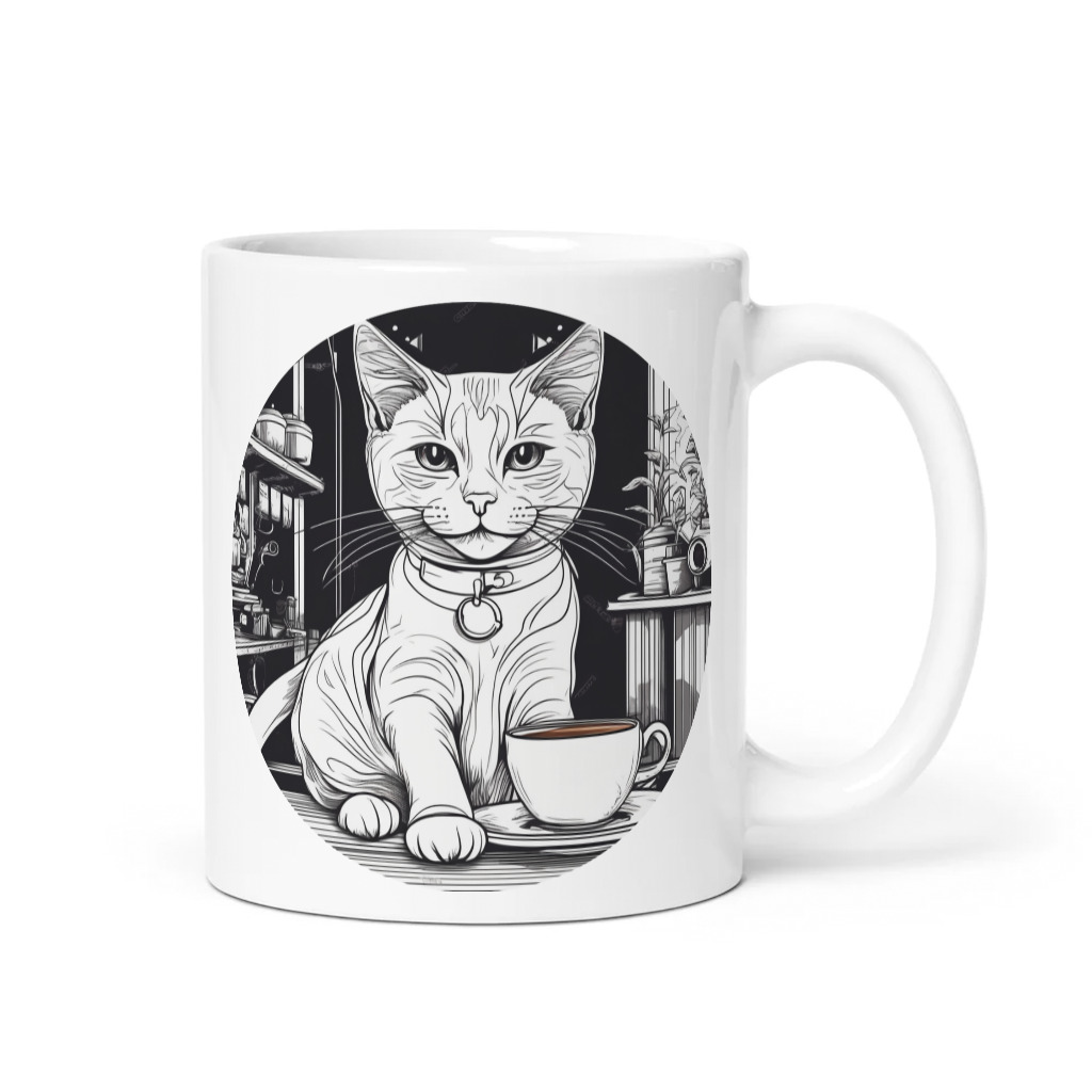 PugMug Custom White Companion Cat Mug
