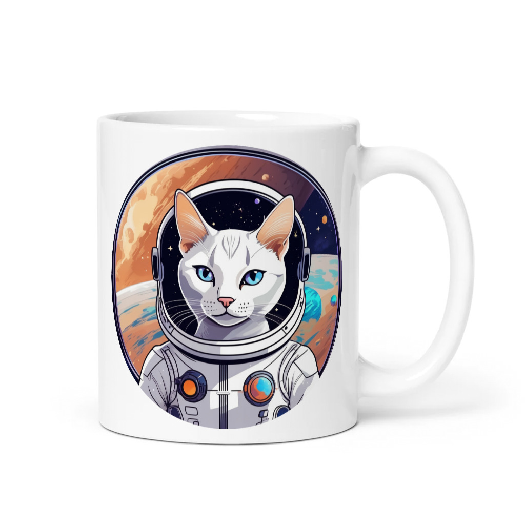 PugMug Custom White Abyssinian Cat Mug