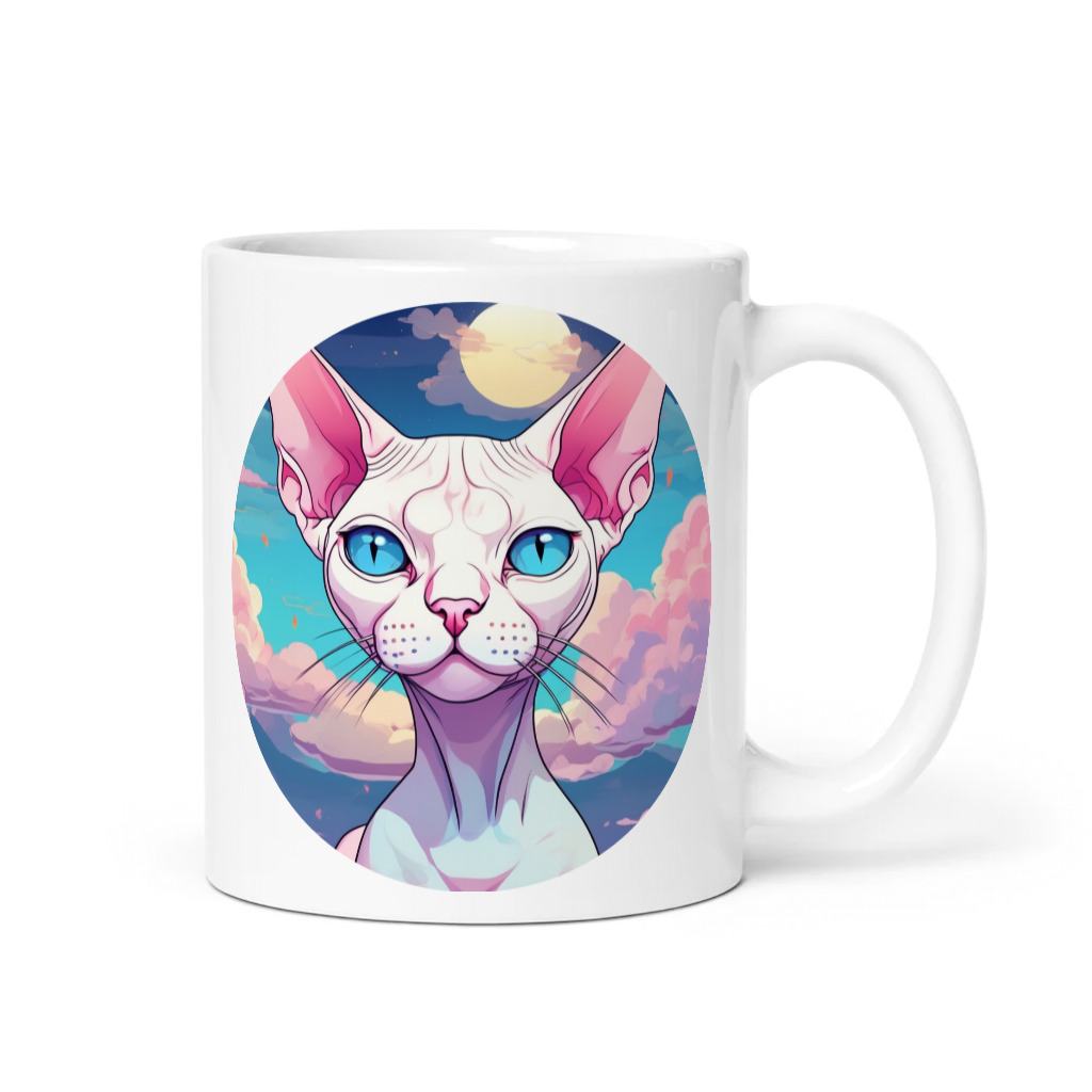PugMug Custom White Sphynx Cat Mug