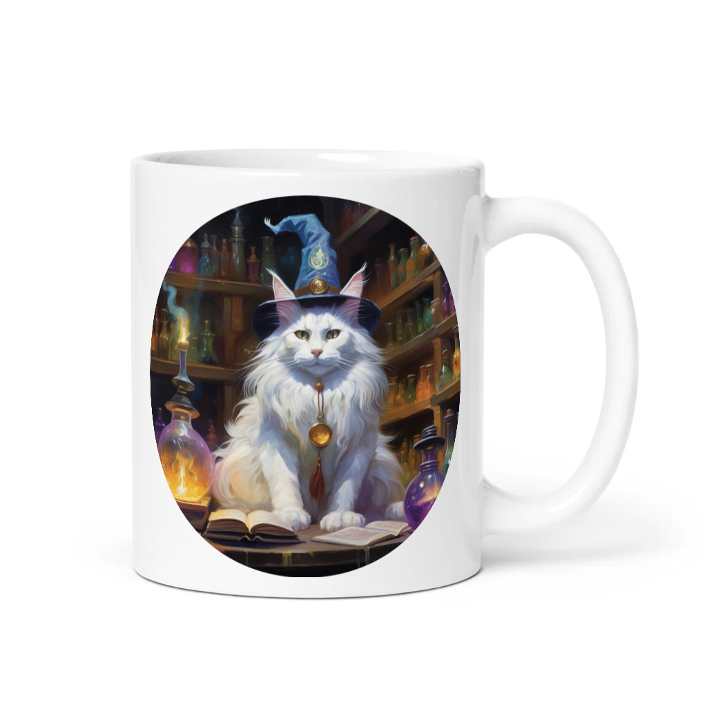 PugMug Custom White Maine Coon Cat Mug