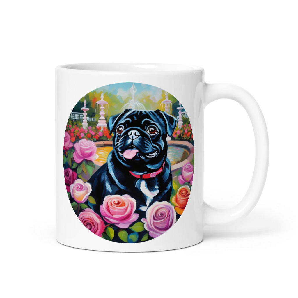 PugMug Custom Black Pug Mug
