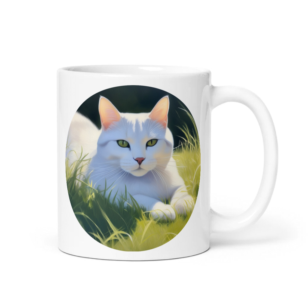 PugMug Custom White American Shorthair Cat Mug