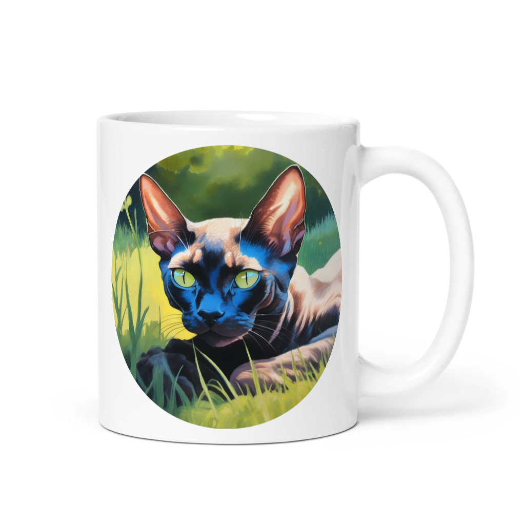 PugMug Custom Black Devon Rex Cat Mug