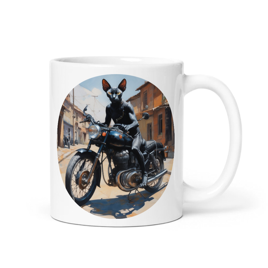 PugMug Custom Black Sphynx Cat Mug