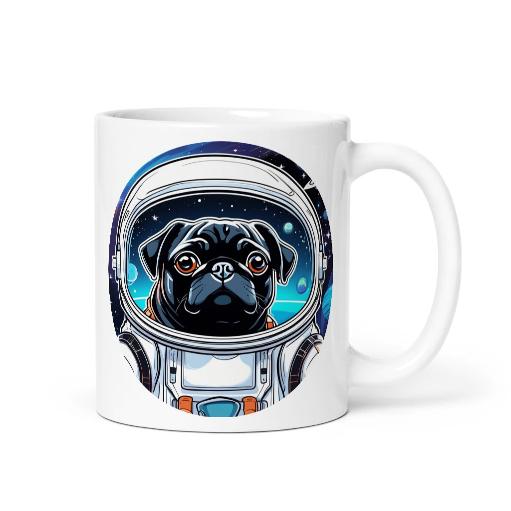 PugMug Custom Black Pug Mug