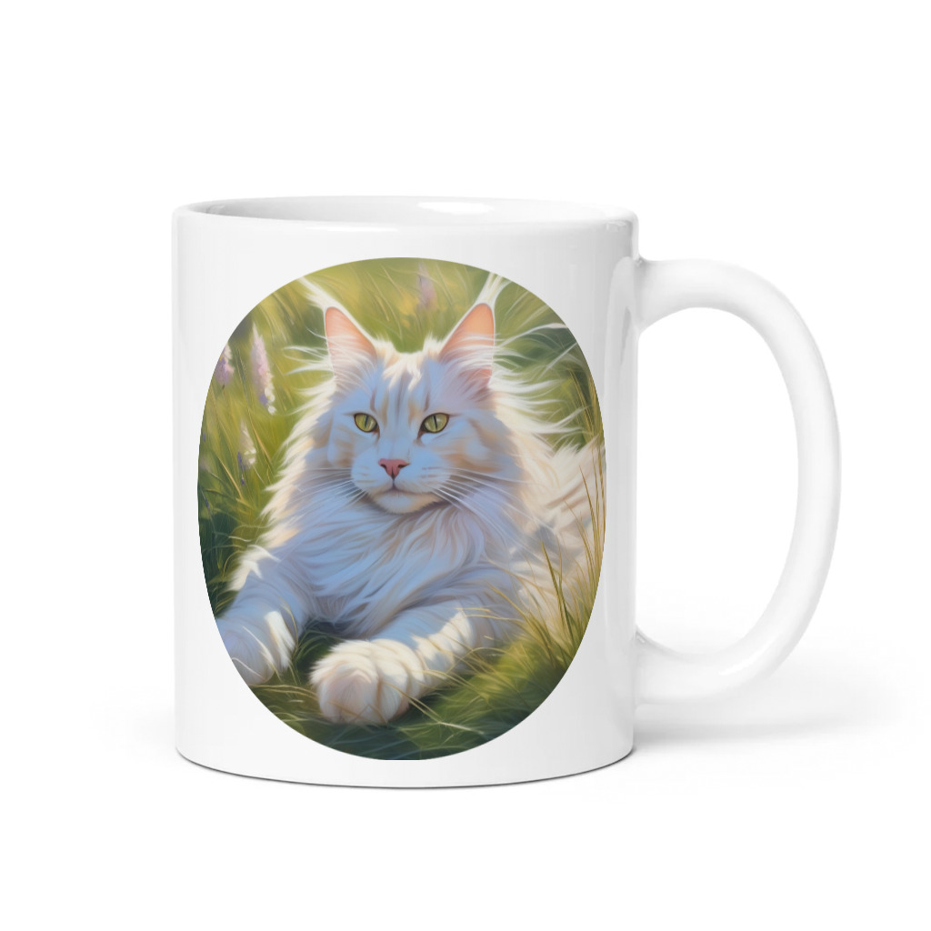 PugMug Custom White Maine Coon Cat Mug