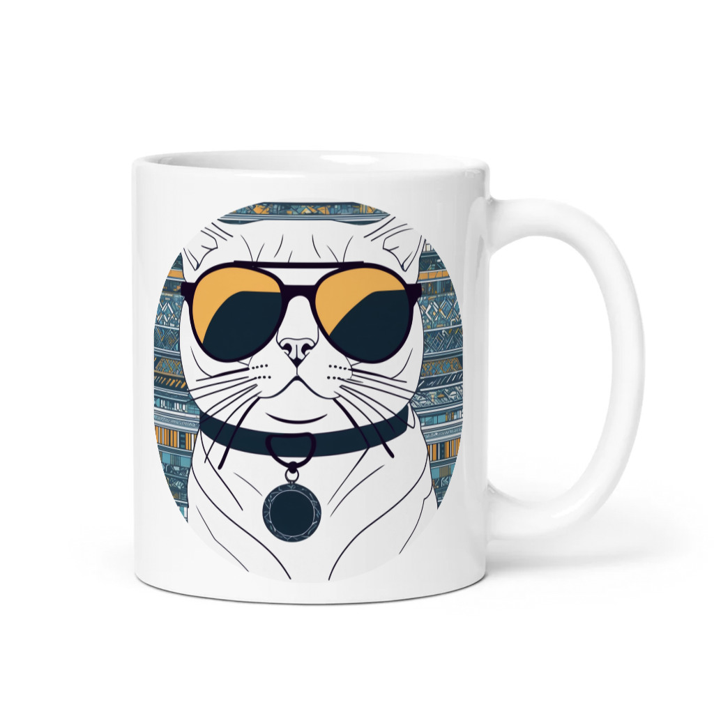 PugMug Custom White Scottish Fold Cat Mug