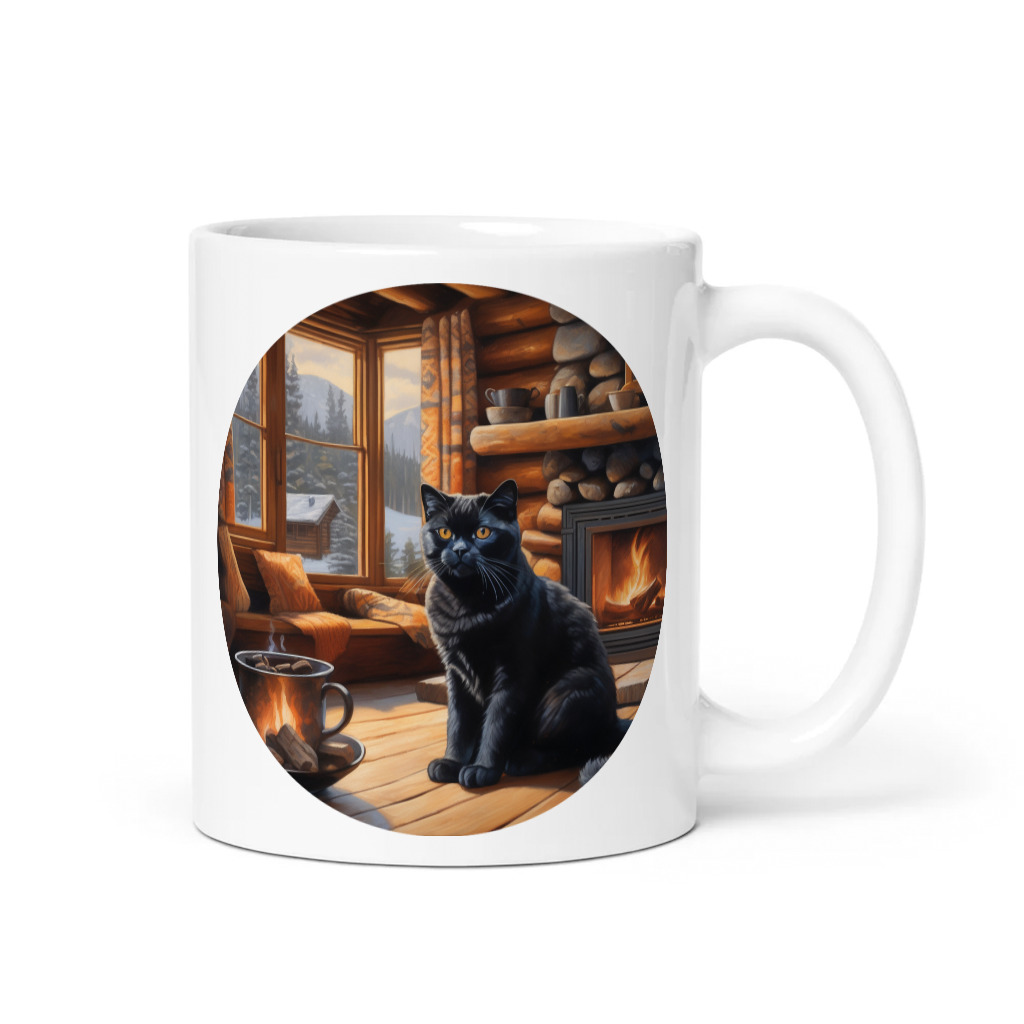 PugMug Custom Black Scottish Fold Cat Mug