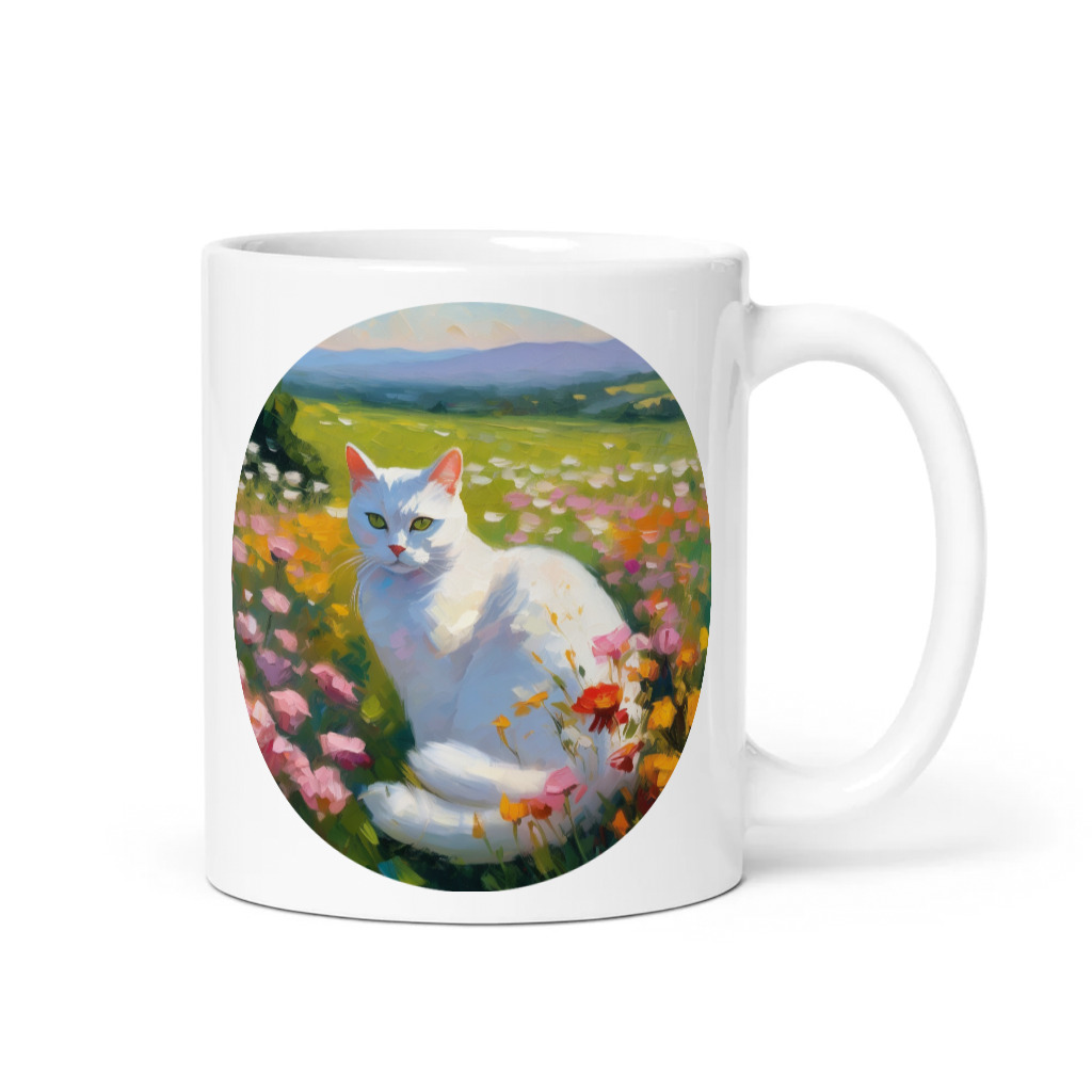 PugMug Custom White American Shorthair Cat Mug