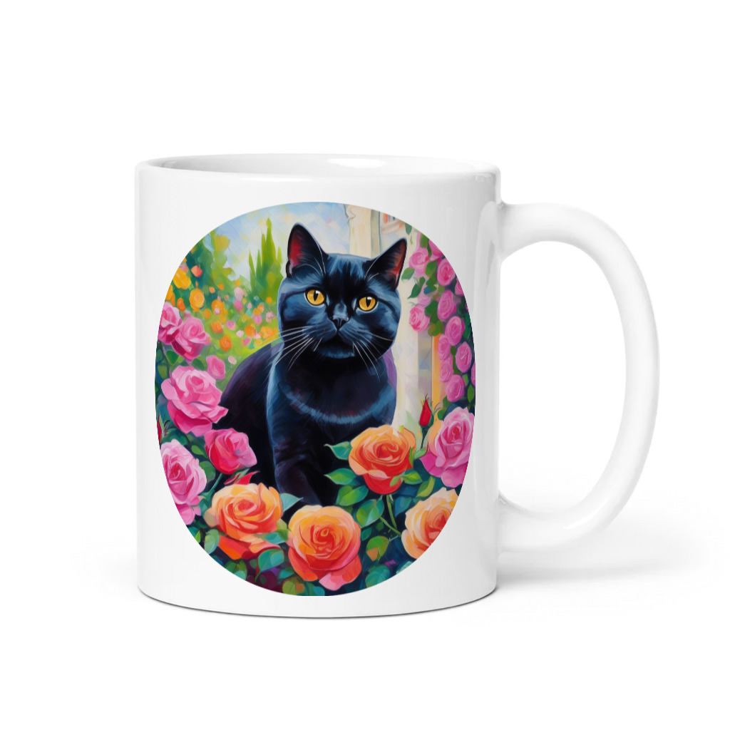 PugMug Custom Black British Shorthair Cat Mug