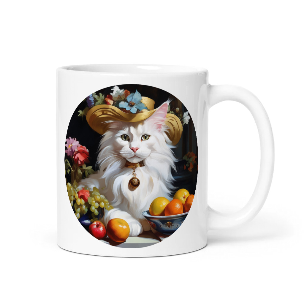 PugMug Custom White Maine Coon Cat Mug